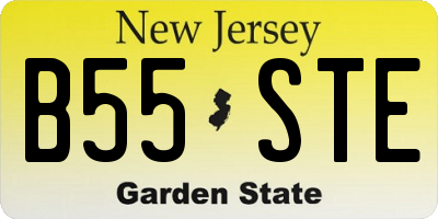 NJ license plate B55STE