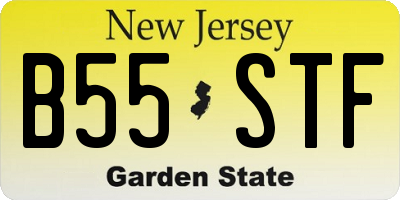 NJ license plate B55STF