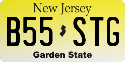 NJ license plate B55STG