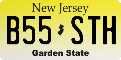 NJ license plate B55STH