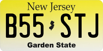 NJ license plate B55STJ
