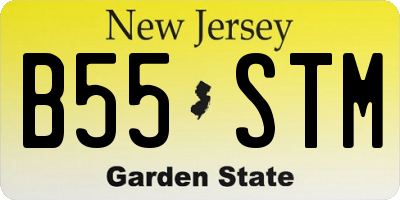NJ license plate B55STM