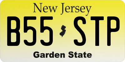 NJ license plate B55STP