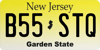 NJ license plate B55STQ