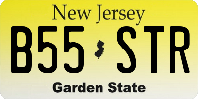 NJ license plate B55STR