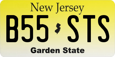 NJ license plate B55STS