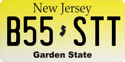 NJ license plate B55STT