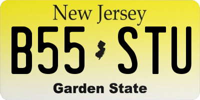 NJ license plate B55STU