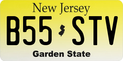 NJ license plate B55STV