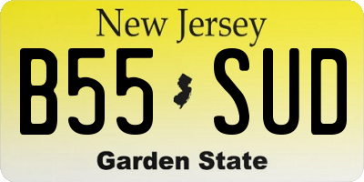 NJ license plate B55SUD