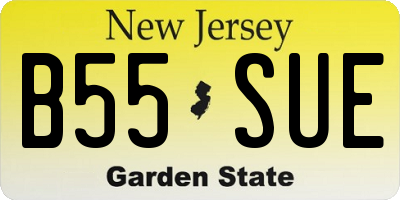 NJ license plate B55SUE