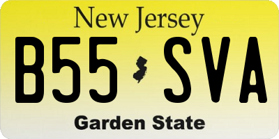 NJ license plate B55SVA