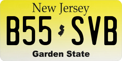 NJ license plate B55SVB