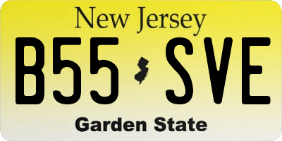 NJ license plate B55SVE