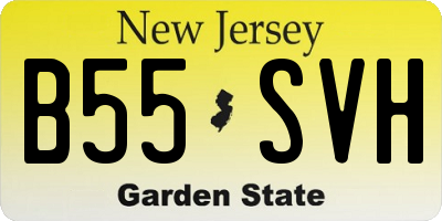 NJ license plate B55SVH