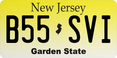 NJ license plate B55SVI