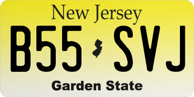 NJ license plate B55SVJ