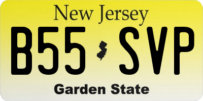 NJ license plate B55SVP