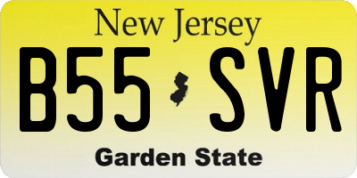 NJ license plate B55SVR