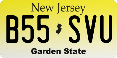 NJ license plate B55SVU