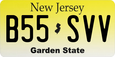 NJ license plate B55SVV