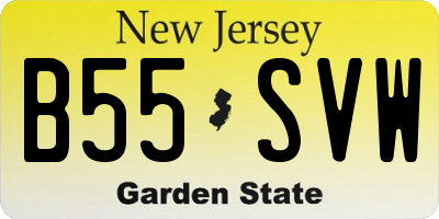NJ license plate B55SVW