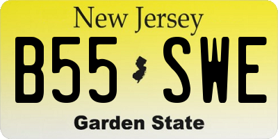 NJ license plate B55SWE