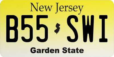 NJ license plate B55SWI
