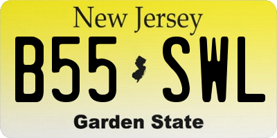 NJ license plate B55SWL