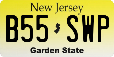 NJ license plate B55SWP