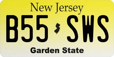 NJ license plate B55SWS