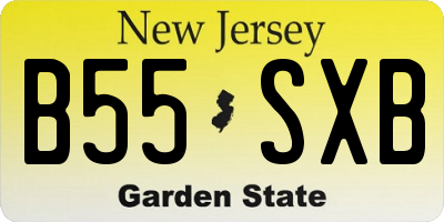 NJ license plate B55SXB