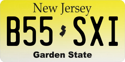 NJ license plate B55SXI