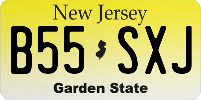 NJ license plate B55SXJ