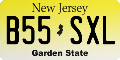 NJ license plate B55SXL