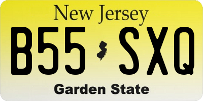 NJ license plate B55SXQ