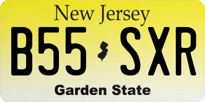 NJ license plate B55SXR