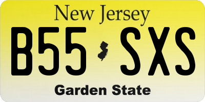 NJ license plate B55SXS