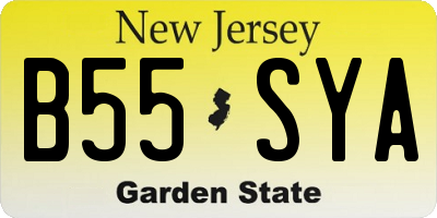 NJ license plate B55SYA