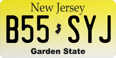 NJ license plate B55SYJ