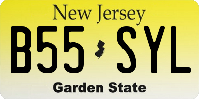 NJ license plate B55SYL