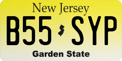 NJ license plate B55SYP