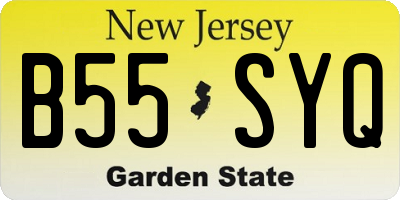 NJ license plate B55SYQ