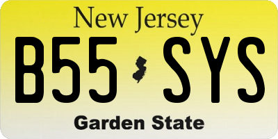 NJ license plate B55SYS
