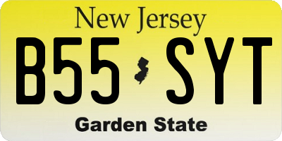 NJ license plate B55SYT