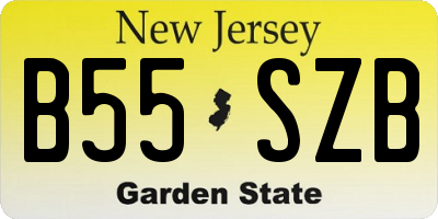 NJ license plate B55SZB