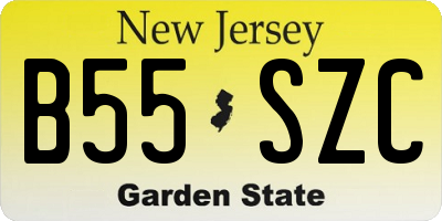 NJ license plate B55SZC