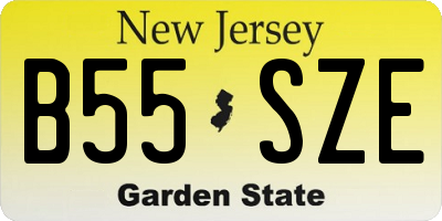 NJ license plate B55SZE