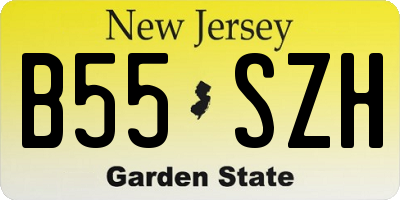 NJ license plate B55SZH