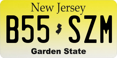 NJ license plate B55SZM